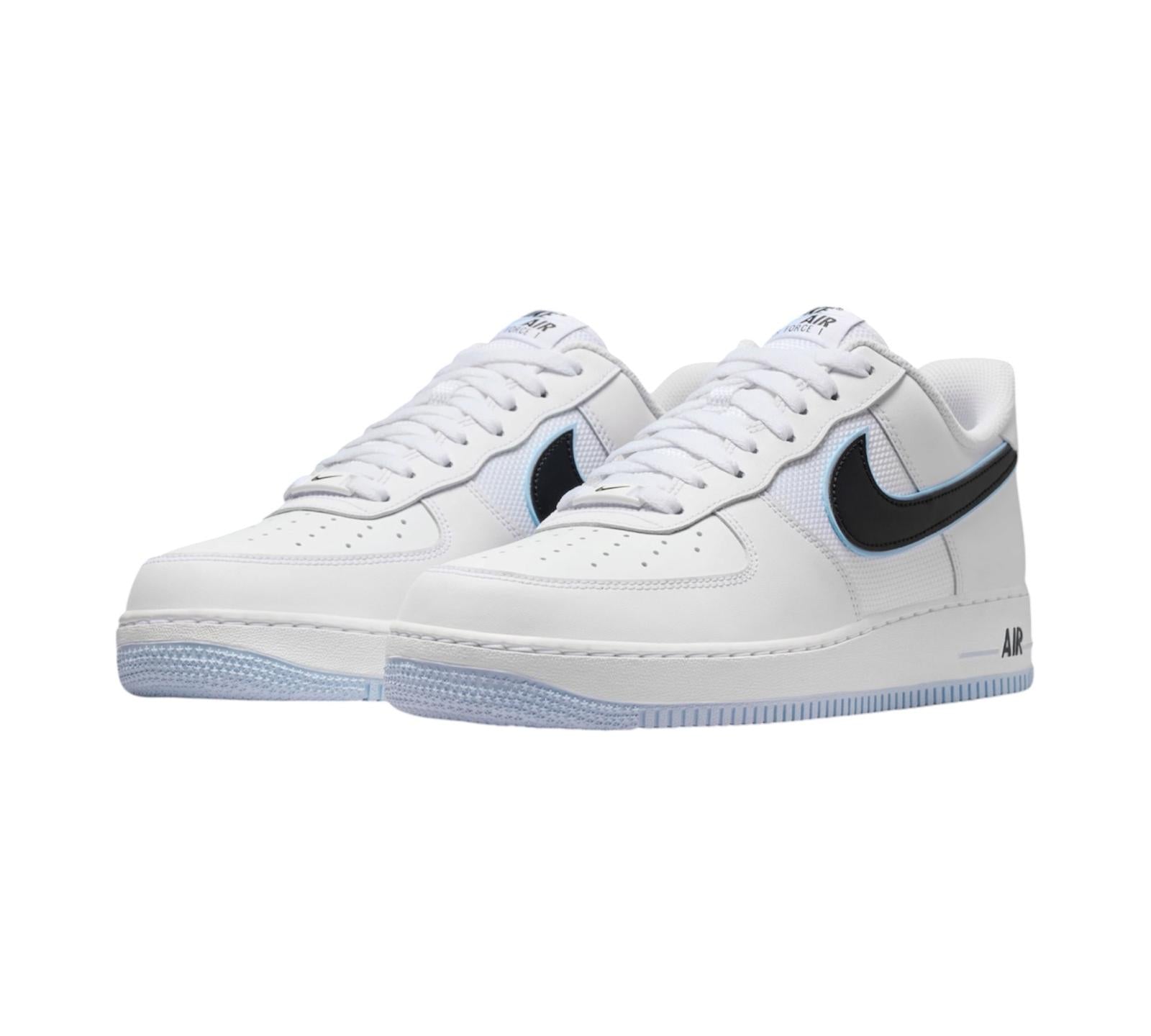 NIKE AIR FORCE 1 LOW '07 WHITE BLACK HYDROGEN BLUE