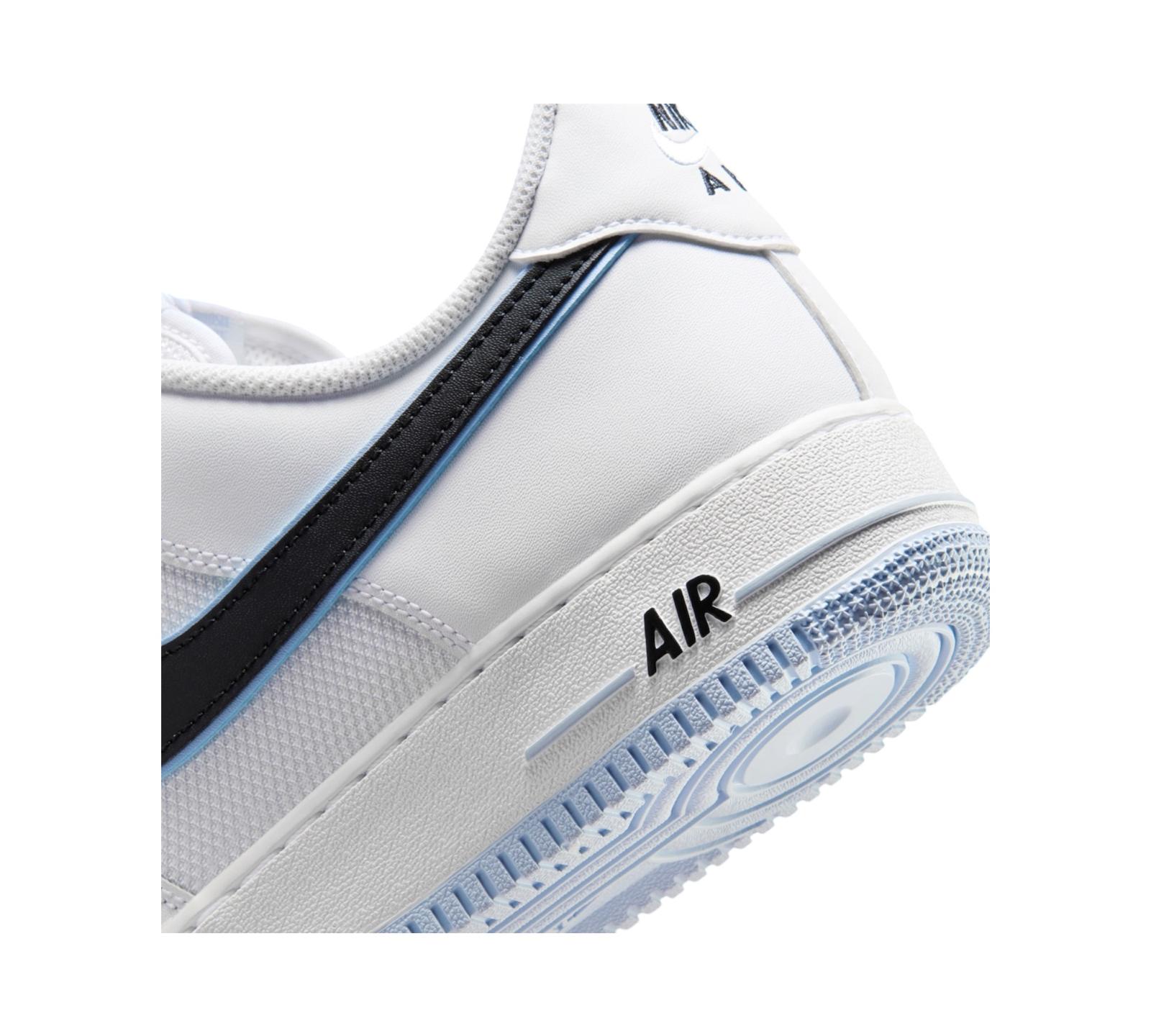 NIKE AIR FORCE 1 LOW '07 WHITE BLACK HYDROGEN BLUE