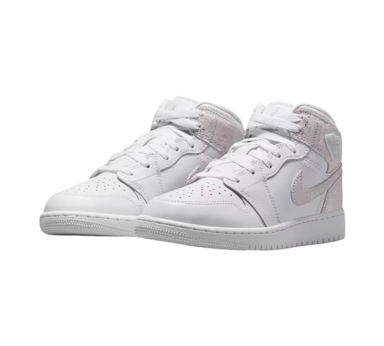 JORDAN 1 MID SE WHITE FIELD SILVER