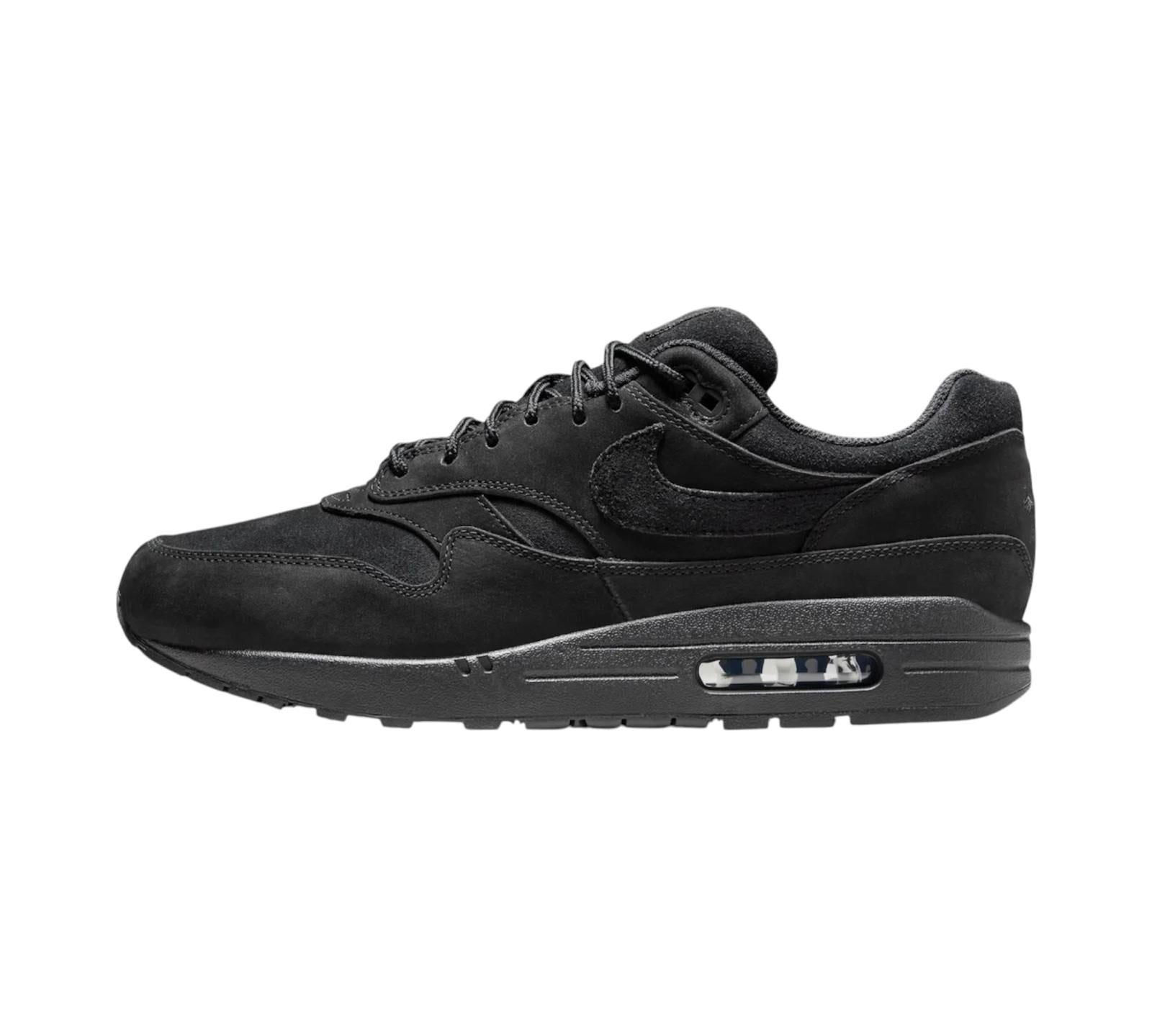 NIKE AIR MAX 1 PREMIUM NUBUCK BLACK CAT