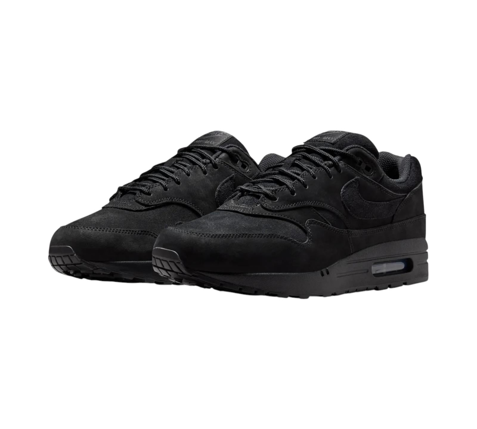 NIKE AIR MAX 1 PREMIUM NUBUCK BLACK CAT