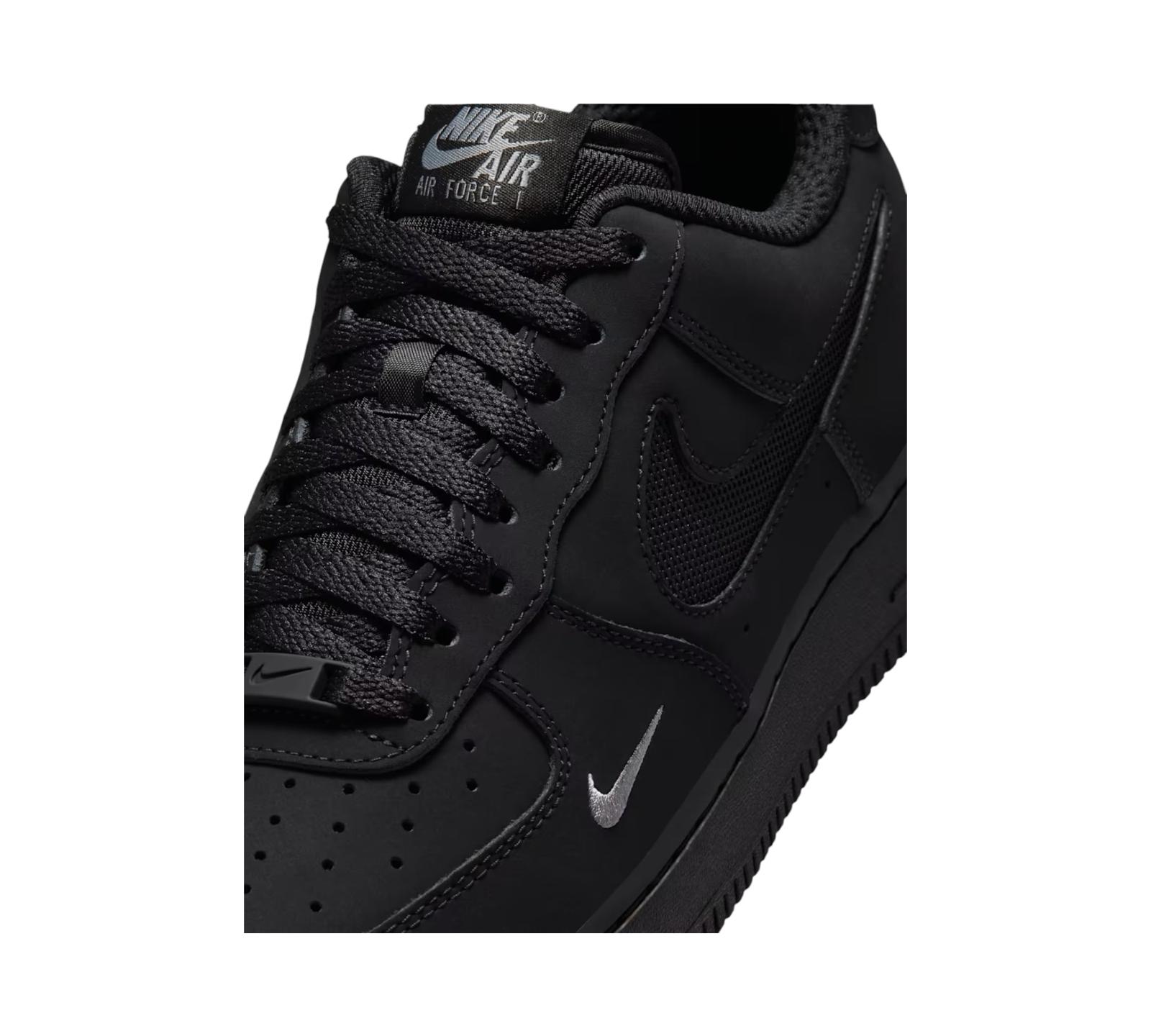 NIKE AIR FORCE 1 LOW BLACK MESH SWOOSH