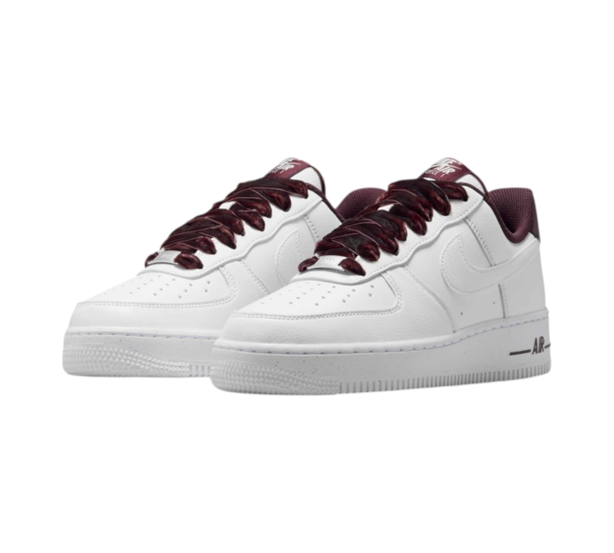 NIKE AIR FORCE 1 LOW '07 VINTAGE WHITE BURGUNDY CRUSH