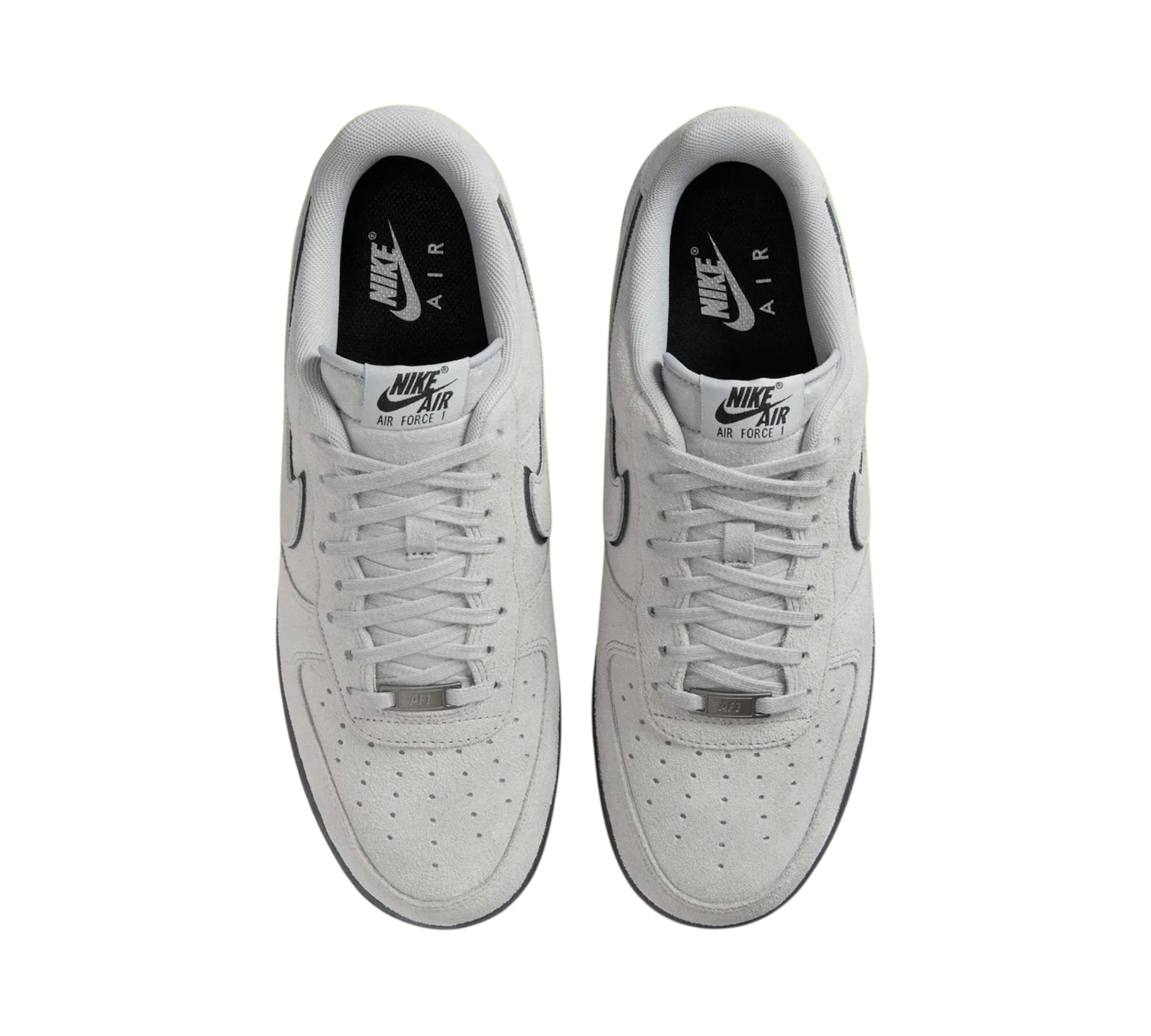 NIKE AIR FORCE 1 LOW '07 LV8 LIGHT SMOKE GREY SUEDE BLACK
