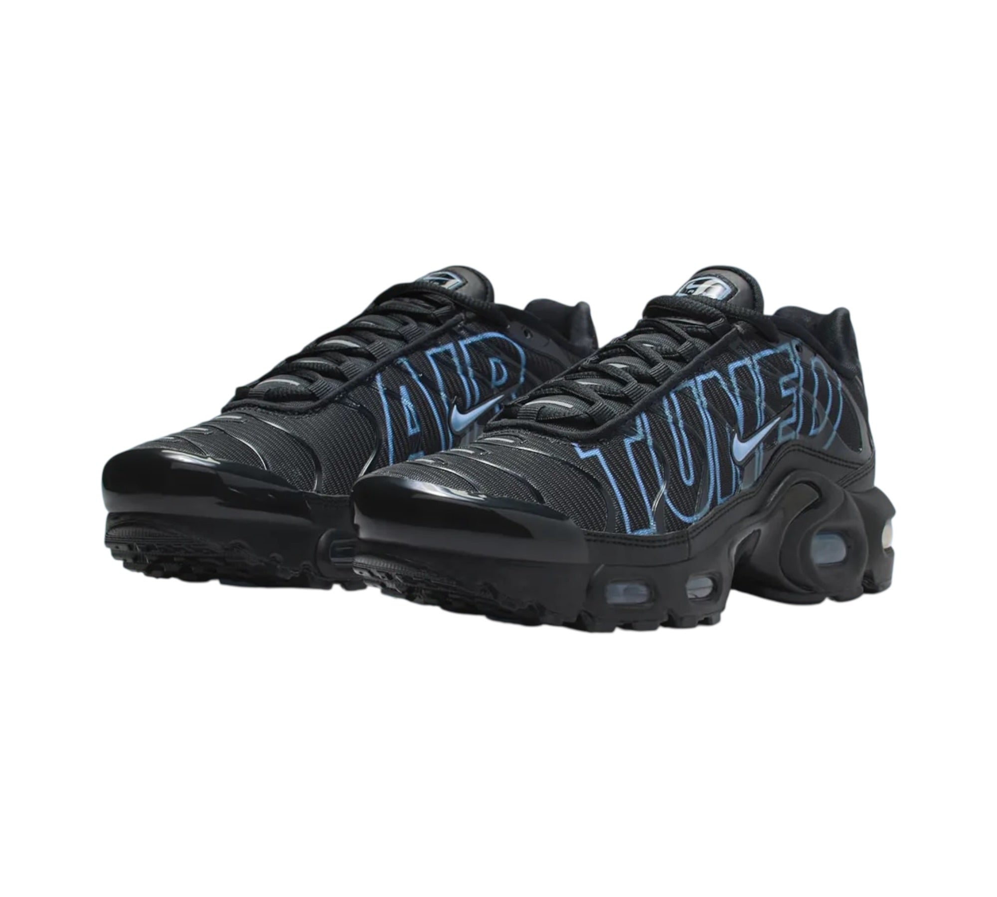 NIKE AIR MAX PLUS GS TUNED BLACK UNIVERSITY BLUE