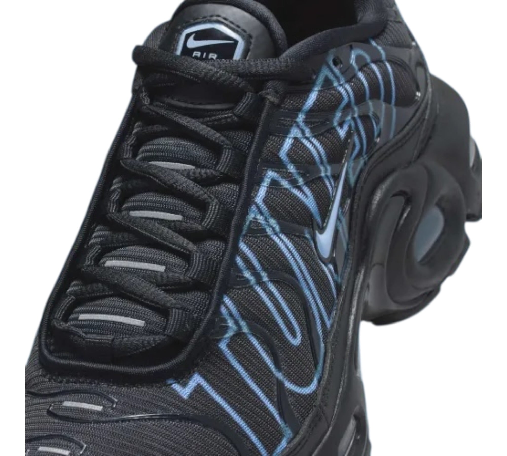 NIKE AIR MAX PLUS GS TUNED BLACK UNIVERSITY BLUE
